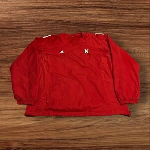 Y2K Adidas Nebraska Cornhuskers Pullover Windbreaker XXL